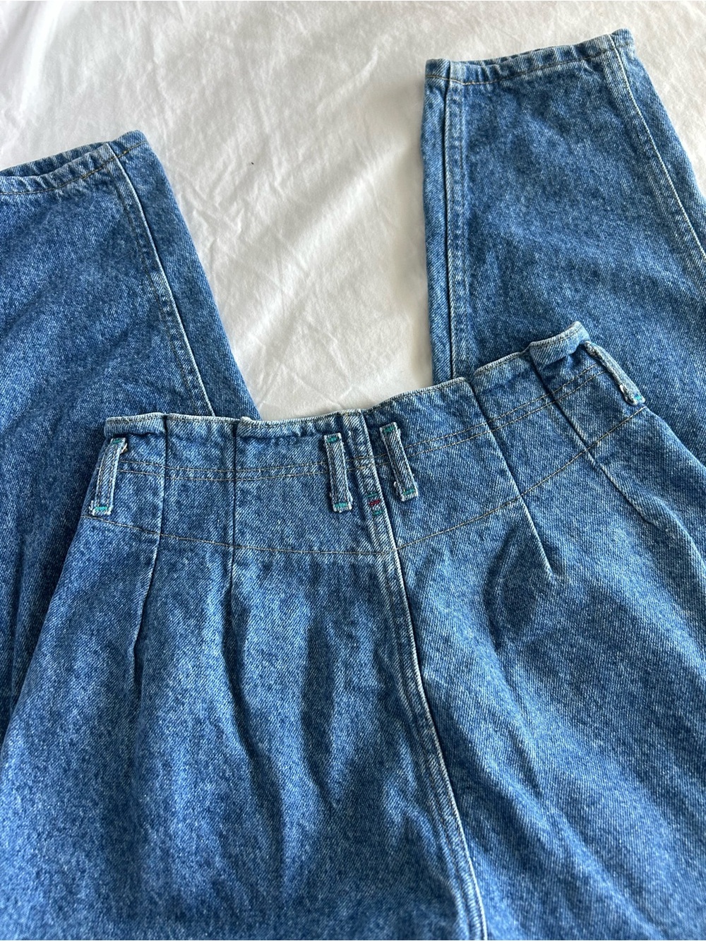 Lee Vintage High-Waist Blue Women's Paperbag Jeans - Picture 6 of 13